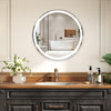 60 CM Round Wall Mounted LED Lighted Mirror with Adjustable Brightness