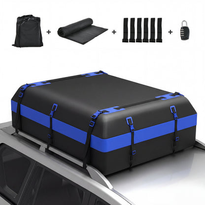 600L Waterproof Rooftop Cargo Carrier Bag Luggage Lock-Navy