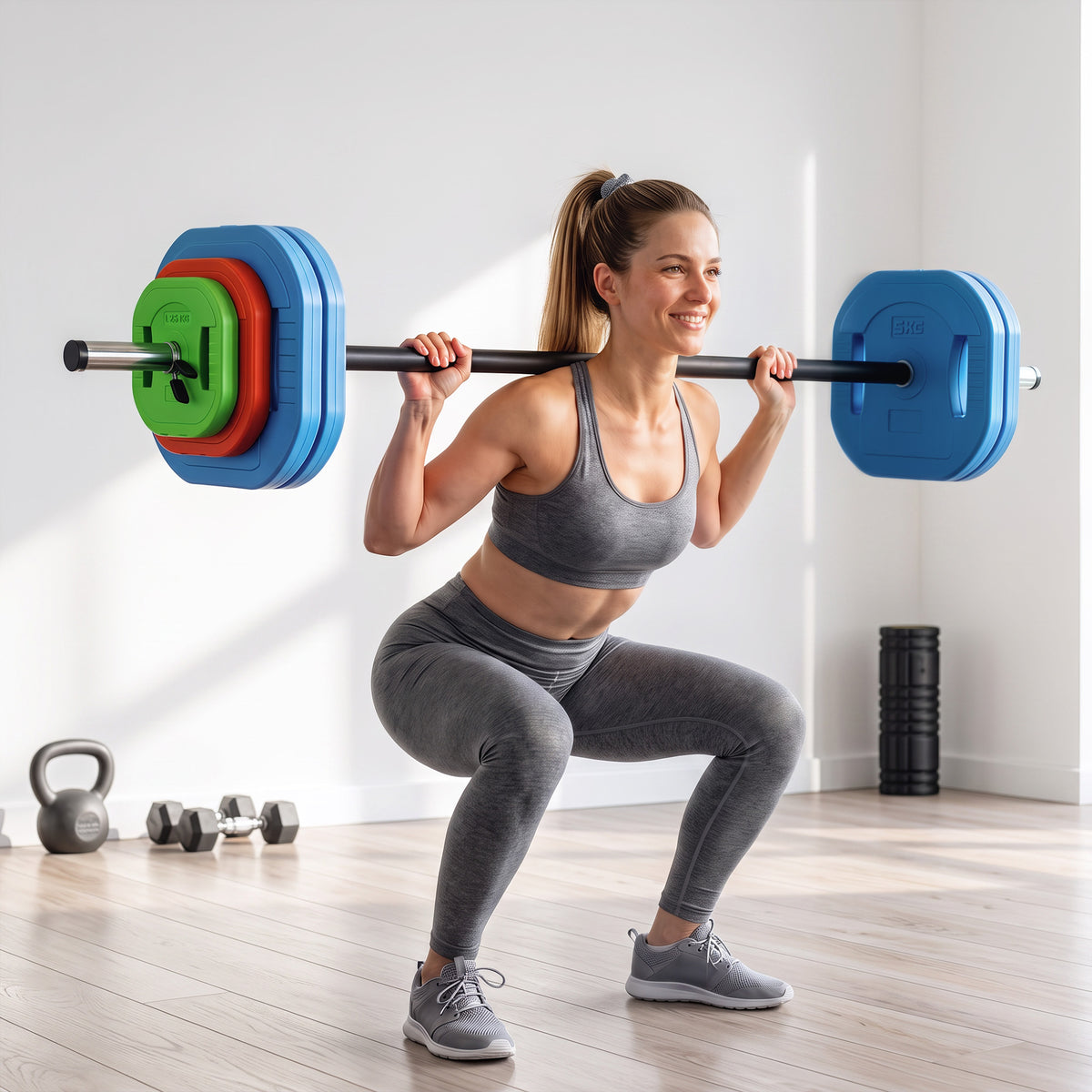 SPORTNOW 30 kg Adjustable Barbell Weights Set