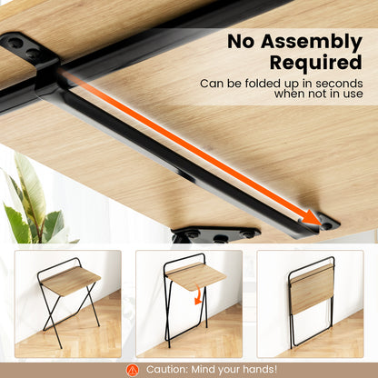 60CM Folding Computer Desk with Tablet Bracket-Natural