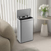 60L Automatic Trash Can with Lid-Silver