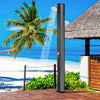 60L Solar Heated Outdoor Shower with Shower Head and Foot Shower Tap-Black