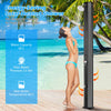 60L Solar Heated Outdoor Shower with Shower Head and Foot Shower Tap-Black