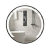 60 cm Round LED Bathroom Mirror with 3 Light Colors-Black