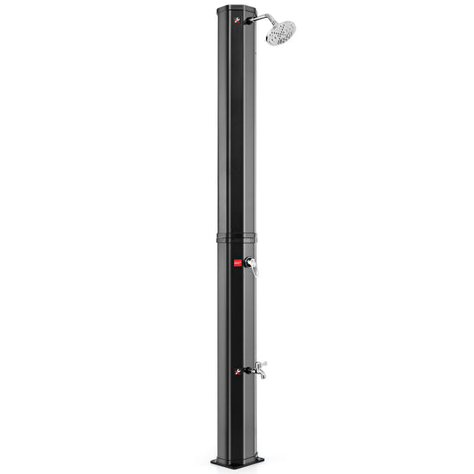 60L Solar Heated Outdoor Shower with shower head and foot tap