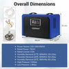 60L Crawl Space Dehumidifier with Drain Hose and 24H Timer-Blue