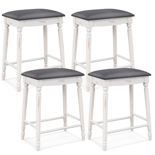 61/74 cm Upholstered Bar Stool Set of 4-61 cm shown as a group of four stools on a white background