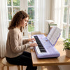 61 Key Keyboard Piano with Music Stand for Beginners-Purple