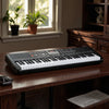 61 Keys Beginners Piano Keyboard with Adjustable Stand and Stool-Black