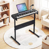 61 Keys Kids Piano Keyboard with Adjustable Stand for Aged 3+ Years Old-Black