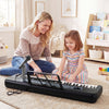 61 Keys Kids Piano Keyboard with Adjustable Stand for Aged 3+ Years Old-Black