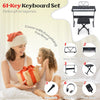 61-Key Portable Electronic Keyboard Piano Set with Stand and Stool
