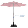63 CM Patio Umbrella Base with 4 Adjustable Footpads for Patio Poolside-Black