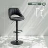 HOMCOM Set of Two Faux Leather Bar Stools - Black