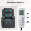 HOMCOM Riser and Recliner Chair with Massage, Heat, Power Lift Recliner Chair for Elderly with Remote Control, Extended Footrest, Dual Side Pockets, Overstuffed Electric Reclining Armchair, Dark Grey