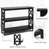 Industrial 3-Tier Console Table with Storage Shelf-Black