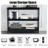 Industrial 3-Tier Console Table with Storage Shelf-Black