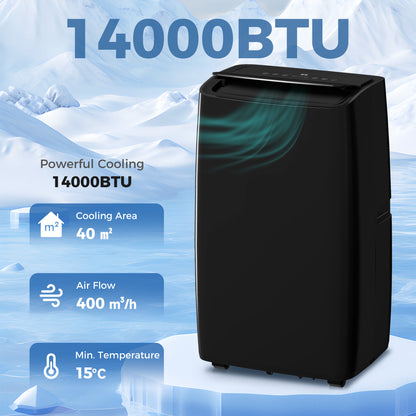 HOMCOM Portable Air Conditioner 14000 BTU in Black