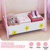 AIYAPLAY Baby Clothing Rack with Hangers, Storage Shelf for Bedroom, Star Theme, for Ages 3-6, Pink