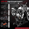 680 kg Motorcycle Hydraulic Lift with 3-Level Height Adjustable Platform-Black