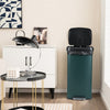 68L Step Trash Can with Soft Close Lid and Deodorizer Compartment-Dark Green
