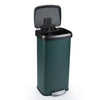 68L Step Trash Can with Soft Close Lid and Deodorizer Compartment-Dark Green