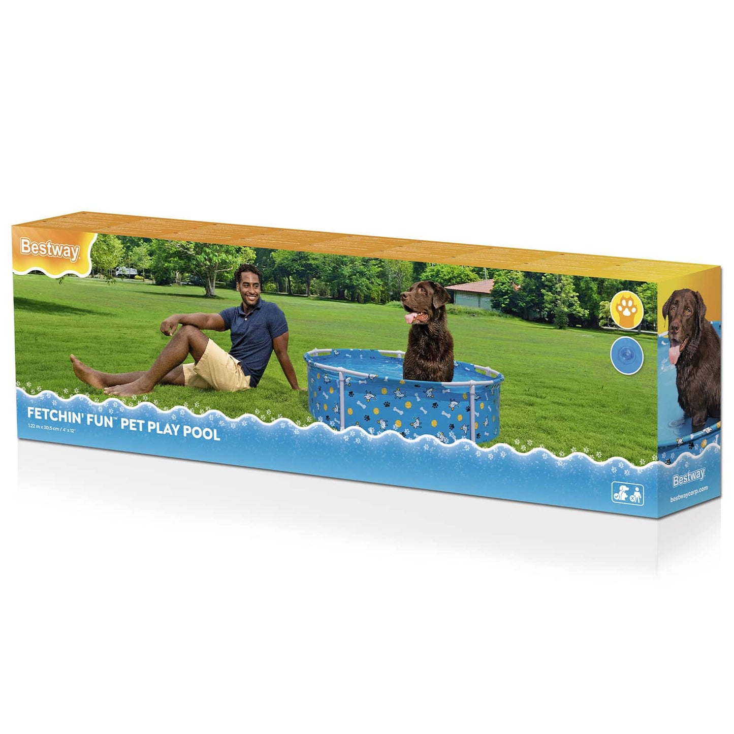 Bestway Above Ground Pet Play Pool 122 x 30.5 cm Round for Blue 5