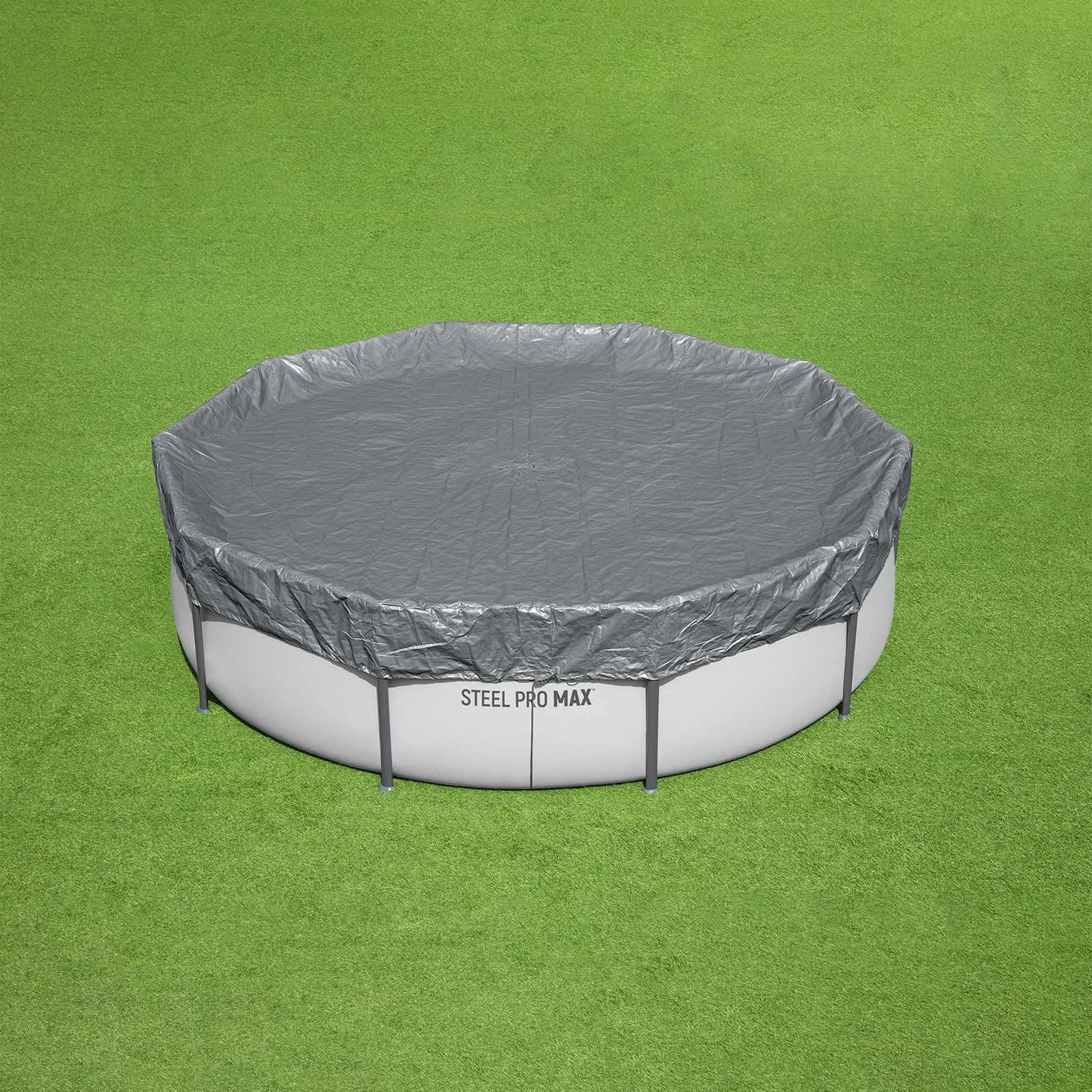 Bestway Pool Cover Ø3.05 m Round Polyester Grey 1
