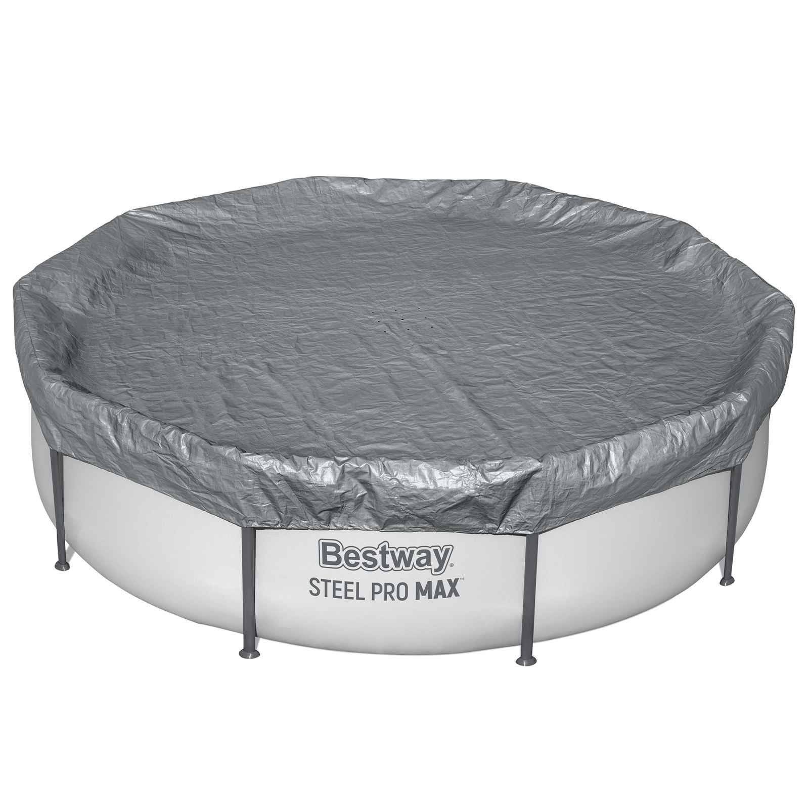 Bestway Pool Cover Ø3.05 m Round Polyester Grey 2