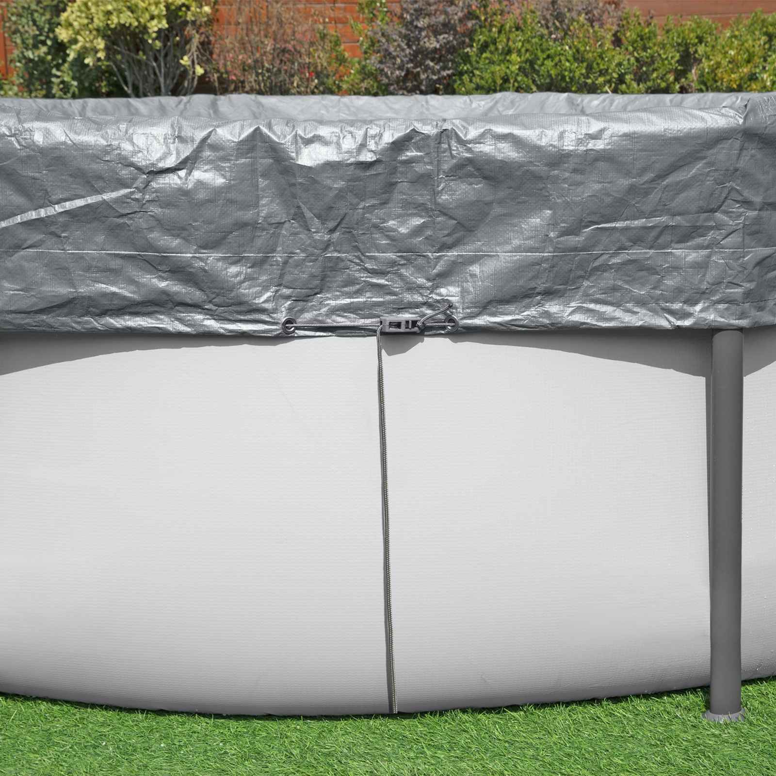 Bestway Pool Cover Ø3.66 m Round Polyester Grey 5