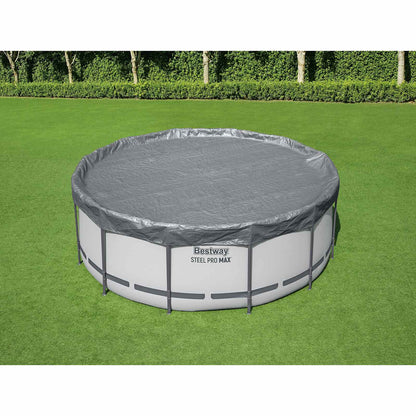Bestway Pool Cover Ø3.66 m Round Polyester Grey 1