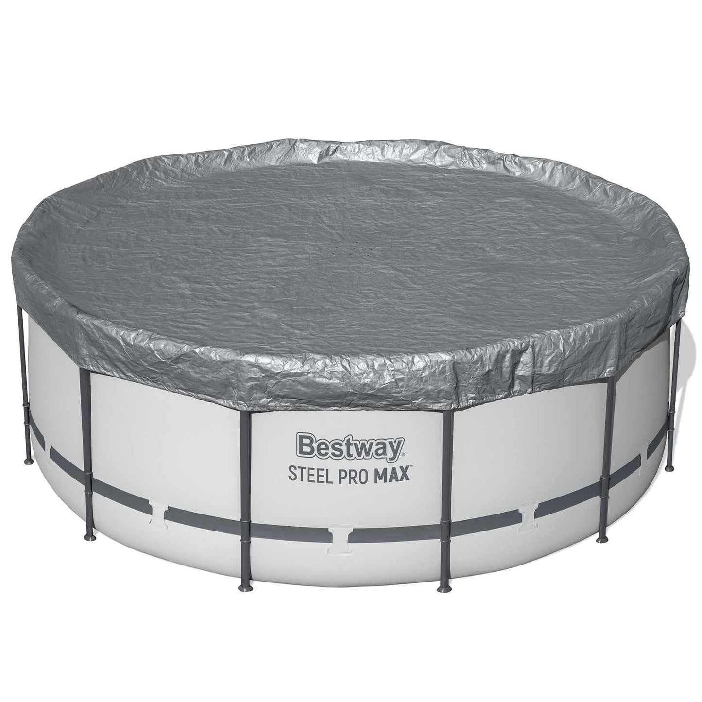 Bestway Pool Cover Ø3.66 m Round Polyester Grey 2