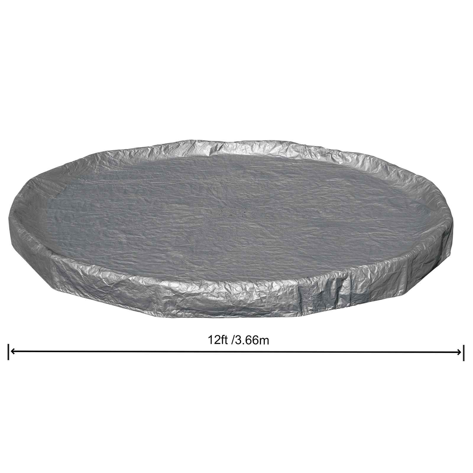 Bestway Pool Cover Ø3.66 m Round Polyester Grey 6