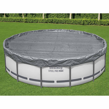 Bestway Pool Cover Ø4.57 m Round Polyester Grey 1