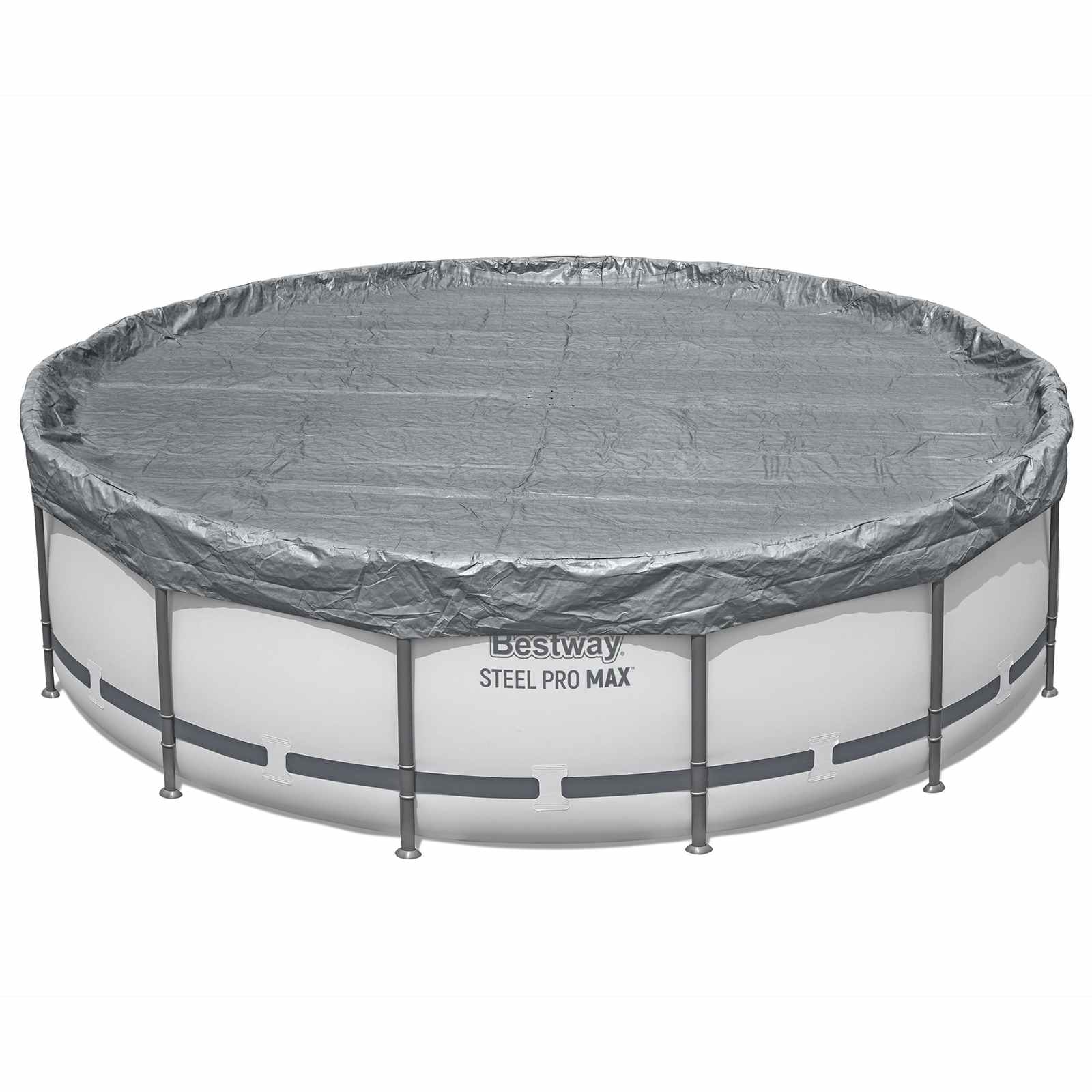 Bestway Pool Cover Ø4.57 m Round Polyester Grey 2