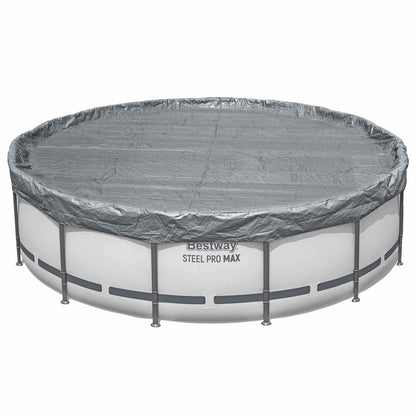 Bestway Pool Cover Ø4.57 m Round Polyester Grey 2