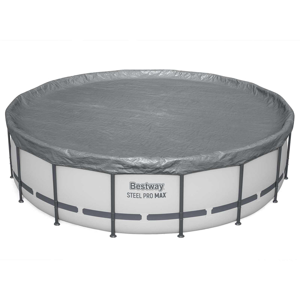 Bestway Pool Cover Ø4.88 m Round Polyester Grey 1