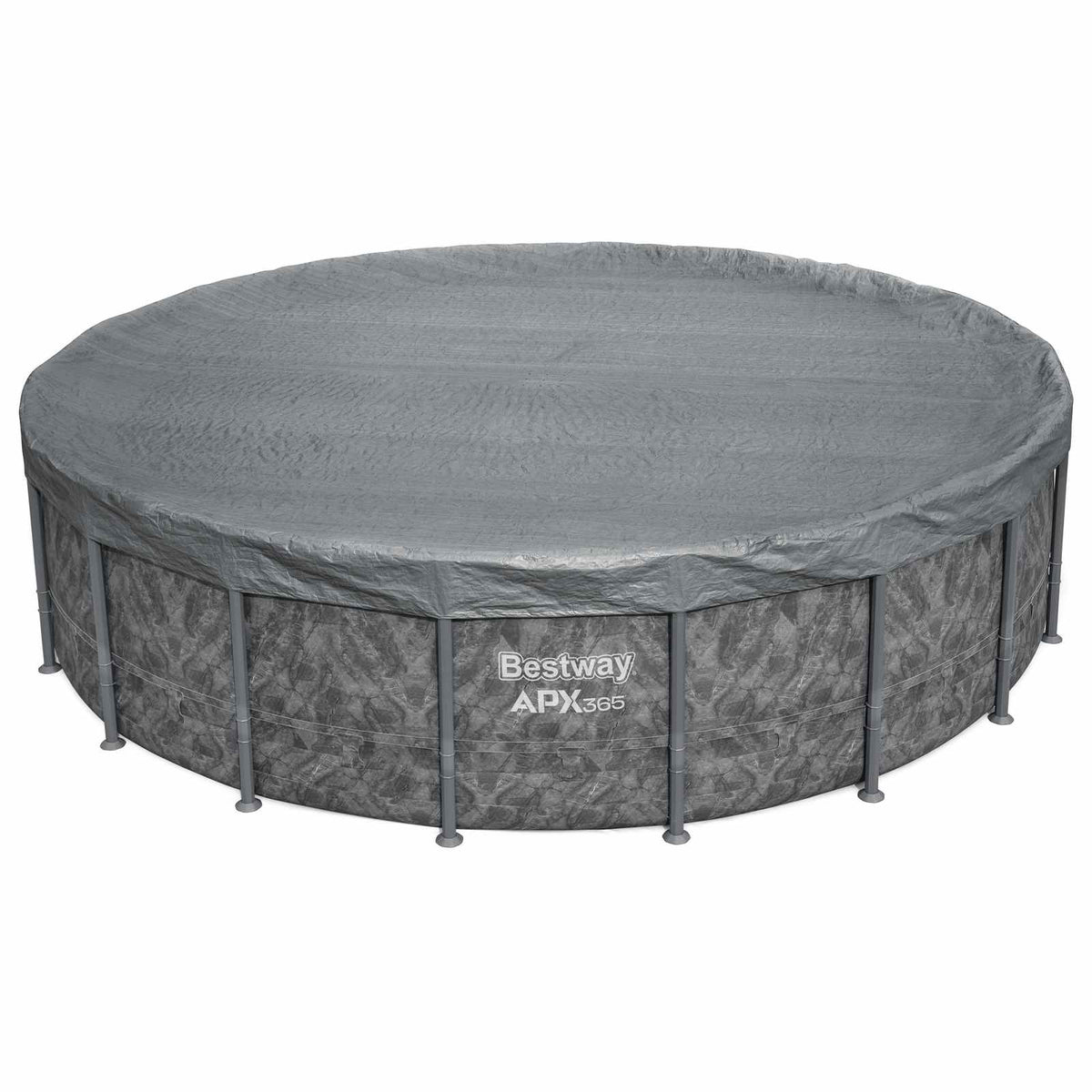 vidaXL Bestway Pool Cover Ø6.1 Round Polyester Grey