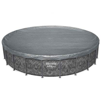 vidaXL Bestway Pool Cover Ø6.1 Round Polyester Grey
