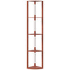 HOMCOM Corner Floor Lamp for Living Room Bedroom with Dimmable Warm White LED Light, Modern Tall Standing Lamp, Brown
