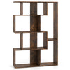 6-Cube Open-back Geometric Bookshelf with Anti-tip Kits-Coffee