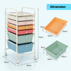 6 Drawers Storage Trolley with 4 Wheels for Makeup Beauty Salon-Colourful