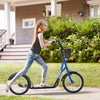 HOMCOM Kids Scooter, Kick Stunt Scooter with Adjustable Handlebar, Dual Brakes, Basket, Cupholder, Mudguard, 16