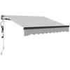 Outsunny 2.5 x 2m Electric Awning with Remote Controller, Aluminium Frame DIY Retractable Awning, UV30+ Sun Shade Canopy for Garden Patio Deck Door Window, Light Grey