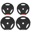 SPORTNOW Olympic Weight Plates Set, with Two 5kg and Two 2.5kg weights, Black
