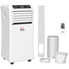 HOMCOM 10000 BTU Air Conditioning Unit, 3-in-1 Portable Air Conditioner, Dehumidifier, Cooling Fan with Remote Control, Digital Display, 2 Speeds, 24H Timer, Window Venting Kit, 30m_