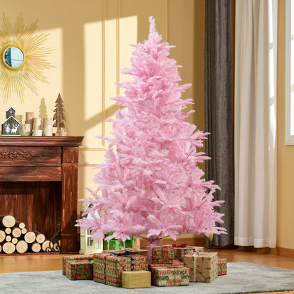 HOMCOM 6FT Artificial Christmas Tree in Pink