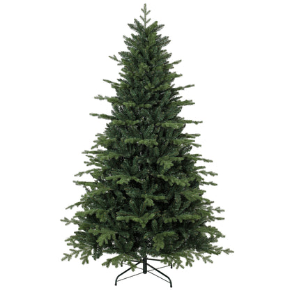 HOMCOM 7ft Artificial Christmas Tree with 2080 Realistic Tips in Green