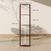 HOMCOM RGB Standing Lamp with Shelves, 4-Tier LED Floor Lamp with Multiple Lighting Modes, Brown