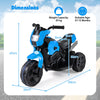 6V Kids 3-Wheel Ride on Motorbike with LED Headlight for Boys Girls Aged 37-72 Months-Navy